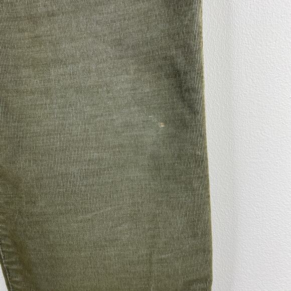True Religion Olive Green Corduroy Pants Womens 26 Ankle Distressed Low Rise - Picture 6 of 10